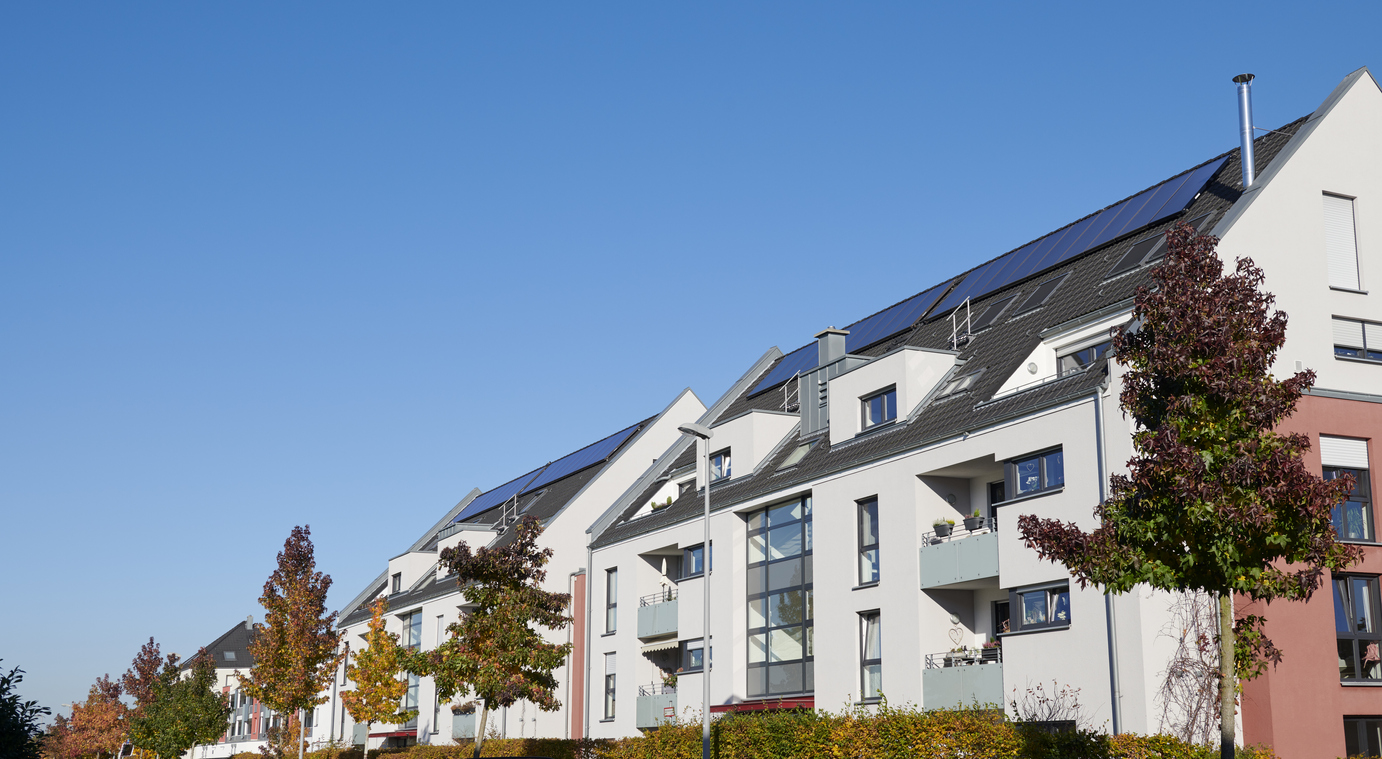 Solaranlage auf Mehrfamilienhaus