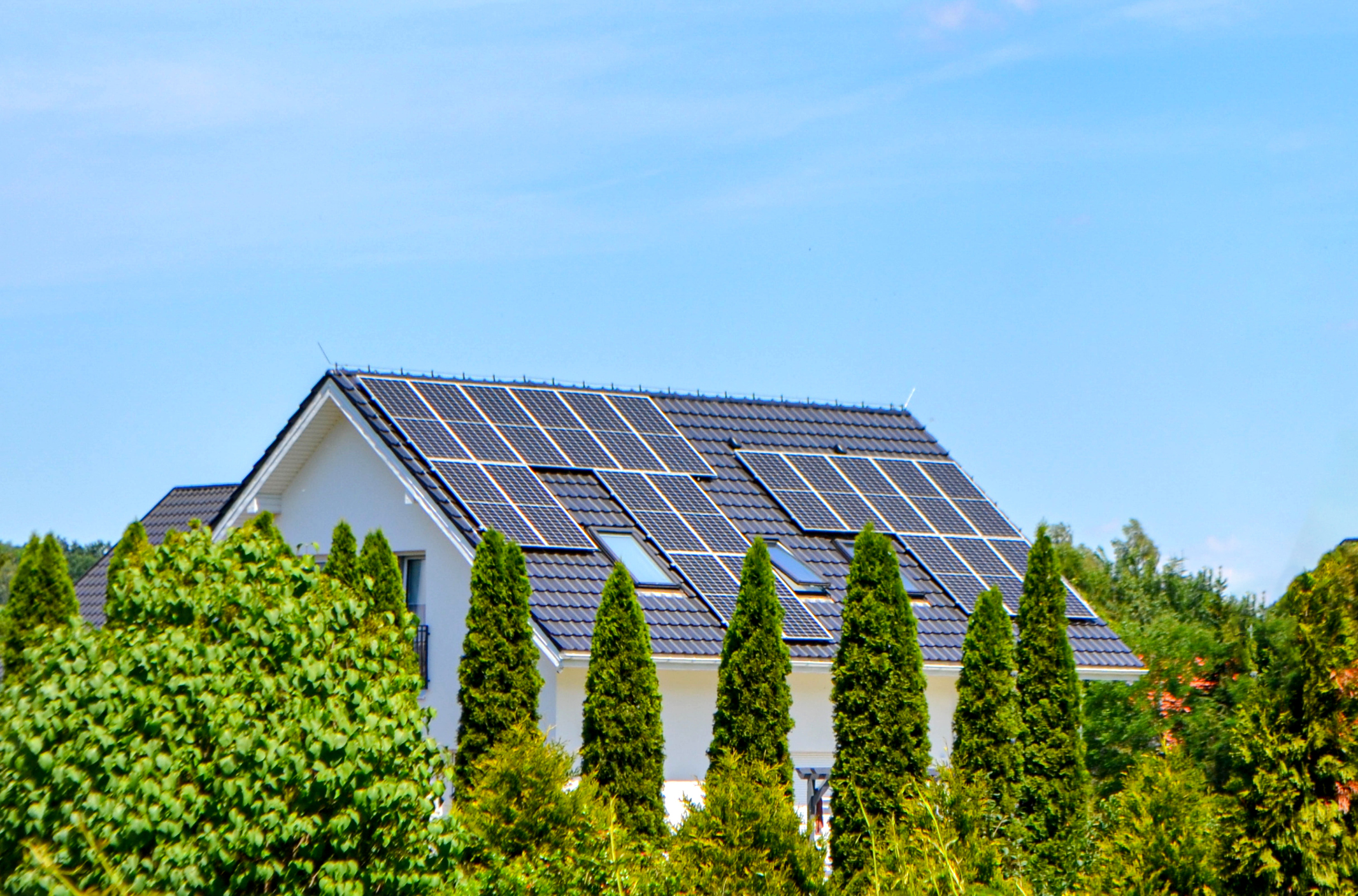 Einfamilienhaus mit PV-Anlage